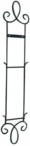 TRIPAR Augusta Narrow Vertical Plate Rack, Black Display (2 Tiers) - Lightweight & Durable - Contains 2 Non-Adjustable Brackets - Elegantly Display Plates, Tiles, Artwork, & More