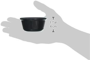 Winco Fluted Ramekins, 3-Ounce, Black, 12-Pieces
