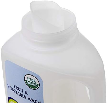 Fit Organic Produce Wash Soaker – USDA Certified Organic Fruit & Vegetable Cleaner, Tasteless & Odorless, Chemical-Free, Kosher, Safe for Family, Kids & Pets – 32 FL Oz (2-Pack)