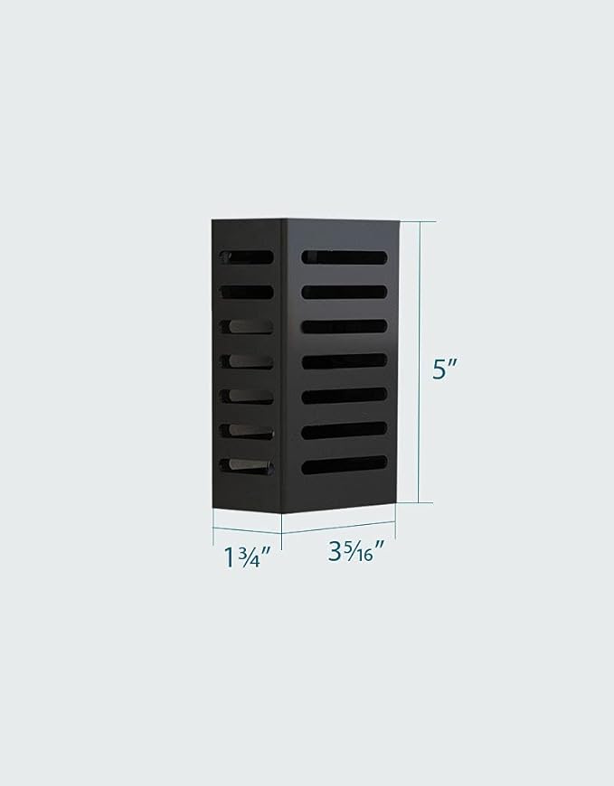 Wall-mounted Rust Resistant Utensil Rack, Stainless Steel, 4in x 2in x 5in, Holds 20 forks and spoons or 35 pairs of chopsticks