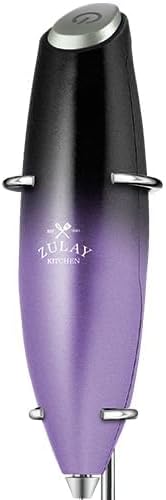 Zulay Kitchen Whisk Milk Frother with 4 Duracell Batteries - Powerful Handheld Foam Maker for Coffee, Lattes, Matcha, Hot Chocolate & Cappuccinos - Whip Creamy Froth in Seconds