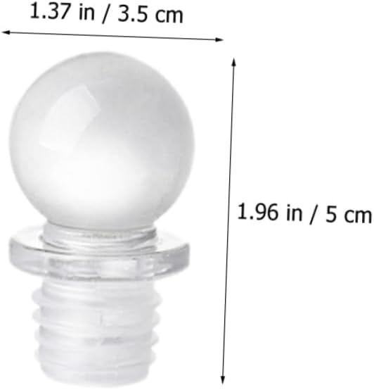 Luxshiny 24pcs Glass Ball Wine Stoppers Decorative Wine Saver Versatile Bottle Caps for Aromatherapy Perfume Glass Design