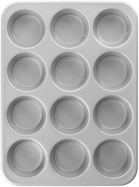 Nordic Ware Brilliant™ Colorful Bakeware 12 Cavity Muffin Pan, Nonstick made without PFAS or PTFE for safe cooking; Reinforced steel rim prevents warping