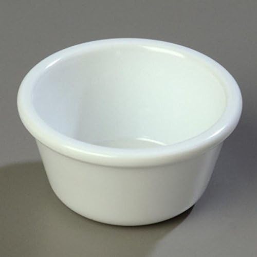 Winco Commercial-Grade Plastic Ramekin/Dipping Sauce Cup, Smooth, 1.5 Ounce, White (12 Pack)