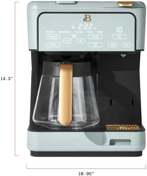 Beauti Multi Brew 12 Cup Programmable Drip & Single Serve Coffee Maker, Versatile Brewing (6oz, 8oz, 10oz, 12oz, 14oz), Pods or Ground, Over Ice option, Keep Warm mode (Hydragea)