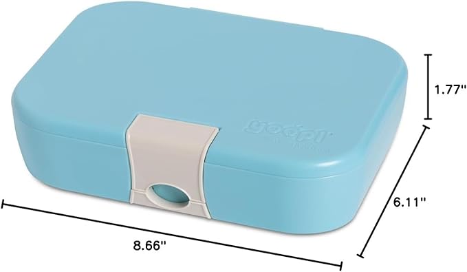 YOOPI Lunch Boxes for Kids–Toddler Bento Box with 4 Leakproof Compartment Food Bentobox Container,Lunch Box for School with Lunchbox Containers, Lightweight Sandwich Box & Snack Box (Light Blue)