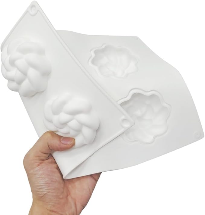 Silicone Mold for Baking Cakes,Soap Molds,Flower Shape Silicone Molds for Homemade French Dessert Mold for Pastry Chocolate,Jelly Chocolate Mold & Ice Cube Tray (H_ Flower)