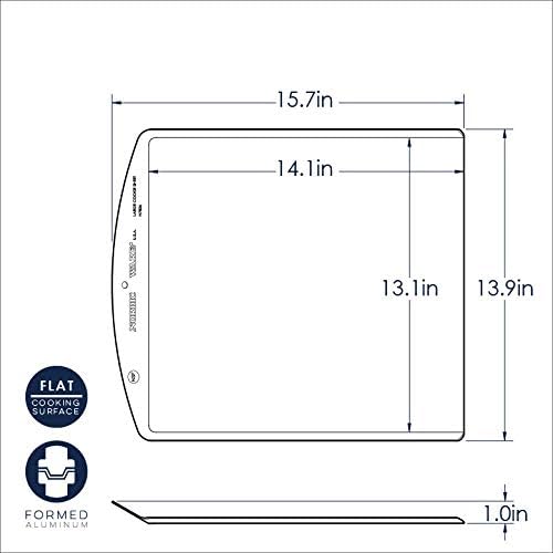 Nordic Ware Naturals Large Classic Cookie Sheet - Uncoated Natural Aluminum Commercial Quality Sheet Pan