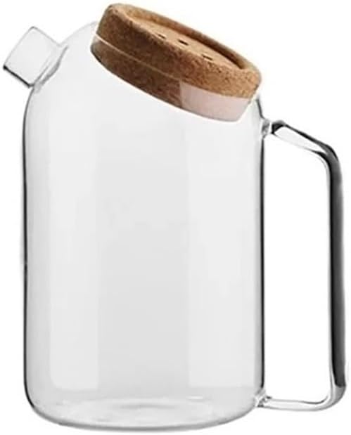 Pitcher Creative Glass Water Jug Teapot Heat Resistant Cold Juice Bottle with Cork Lid Juice Iced Tea Drink Pitcher Water Pitcher(S)