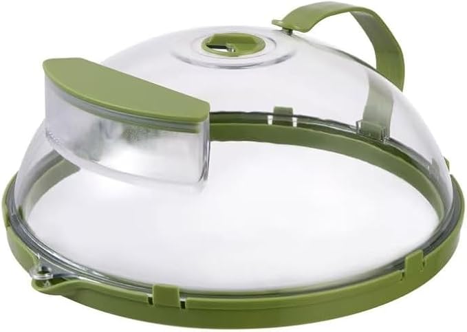 Microwave Splatter Cover with Water Steamer, Microwave Cover for Food with Handle, 10in Clear Microwave Plate Cover for Food Reheat, Storage