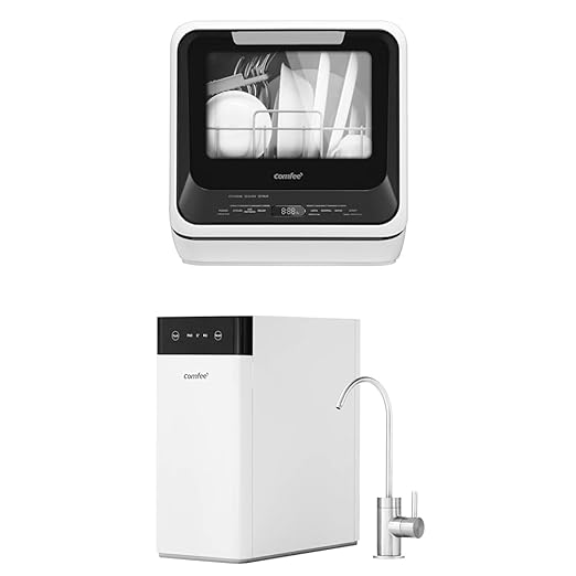 COMFEE' Portable Dishwasher and COMFEE' Brushed Nickel Reverse Osmosis System