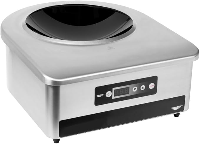 208- to 240-volt countertop induction wok range with 14-inch wok pan