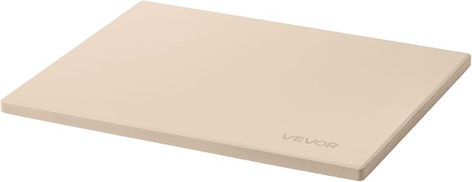VEVOR Pizza Stone, 15 x 12 x 0.6 in Rectangular Cordierite Pizza Stone, Extra Large Baking Stone with Scraper, 1450℉ Heat-Resistant Bread Stone, for Kitchen Oven, Baking Bread & Pizzas, BBQ Grill