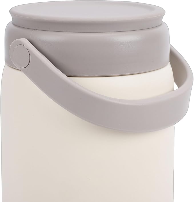 Insulated Food Jar, 304 Stainless Steel Portable Vacuum Hot Food Lunch Box for Adults Students Kids, Leakproof Bento Box Container for Camping Hotel, Wide Opening (Grey 4 Compartment)