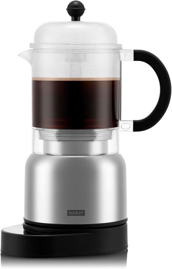 Bodum 17oz Chambord Electric Espresso Coffee Maker, Plastic Carafe w/Wi-Fi Control & Programmable Timer, Polished Stainless Steel