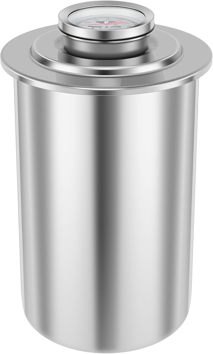 Ham Meat Press Maker with Thermometer, Stainless Steel Ham Press Maker Machine Gourmet Cooking Tools, Round Shape Meat Press Maker Machine, Kitchen Bacon Meat Pressure Cookers Boiler Pot