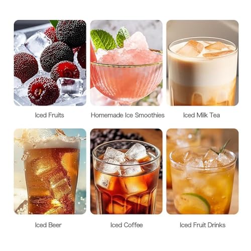 Portable Ice Maker, 8 Cubes in 10 Mins, Dual Power DC 12V & AC, Compact Countertop Machine for Home Office Camping Car, Purple