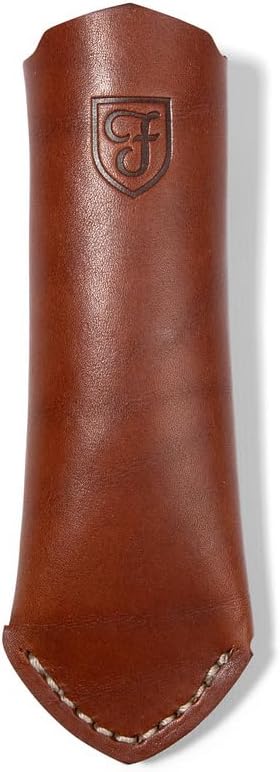 Field Company Brown Leather Handle Cover - USA Made Vegetable-Tanned Heat Protection for Field Company Cast Iron Skillets