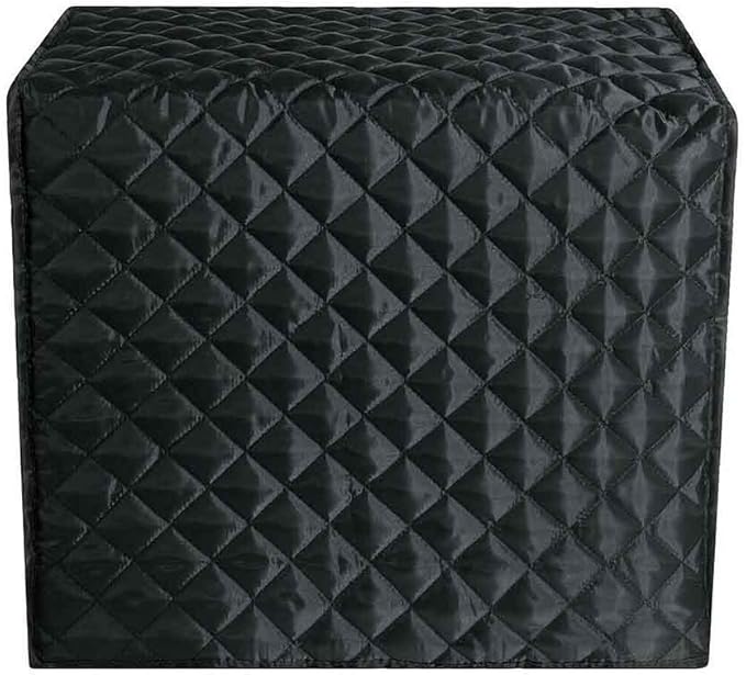 Bread Maker Cover 17x11x15 Inches, Clip Cotton Polyester Quilted Toaster Oven Dust Cover for Protect your Bread Machine or Kitchen Small Appliances, Hands or Machine Washable (Black)