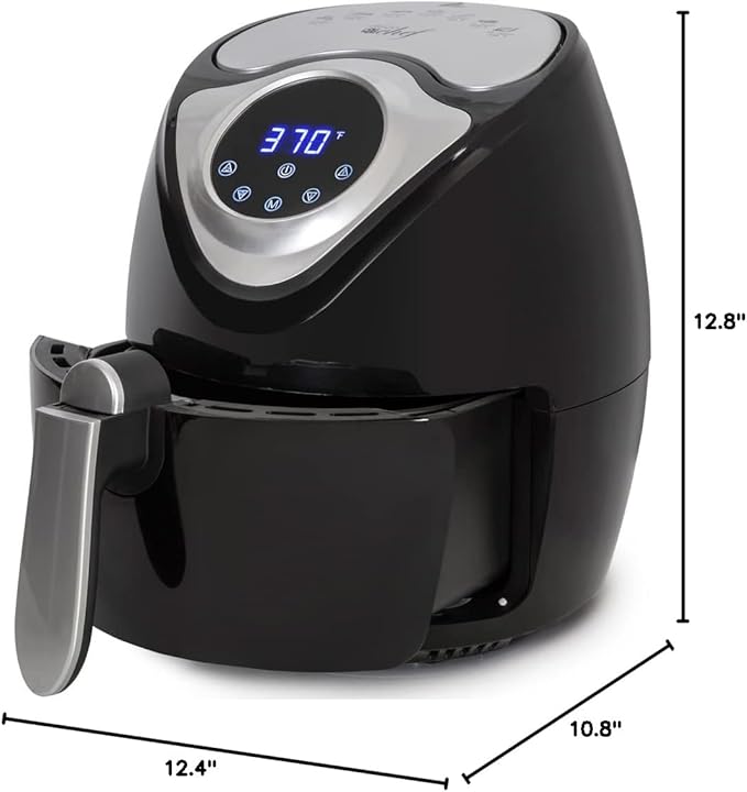 Deco Chef DAIRFR 3.7QT Electric Oil-Free Digital Air Fryer for Healthy Frying (Renewed)