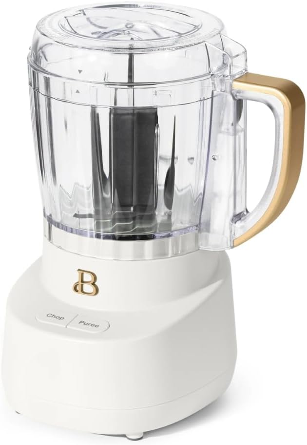 3-Cup Mini Food Chopper 250W with, Electric Food Processor, Chop & Puree Function, Dishwasher Safe Parts, Safety Lid, Compact Kitchen Appliance (White Icing)