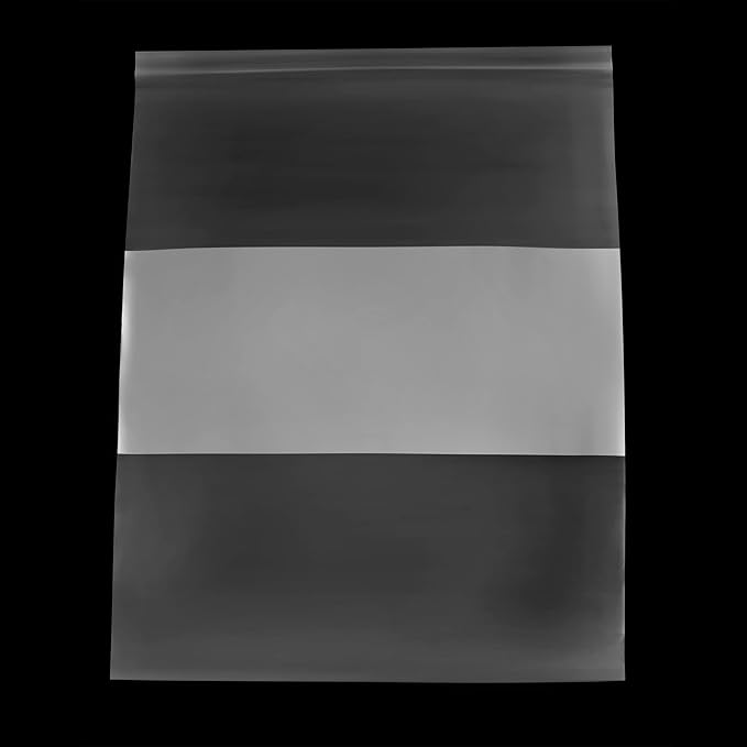 PSBM 500 Count 4 Mil 12 Inch x 15 Inch, White Block Reclosable Poly Bags, With Write-On Block, Clear Zip Plastic Bag, Lock Seal Zipper For Packing, Storing, Organizing & Shipping Products