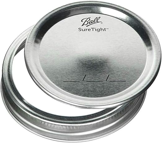 Ball Wide Mouth Half Gallon 64 Oz Jars with Lids and Bands, Set of 6 (2 Pack), WM), Clear