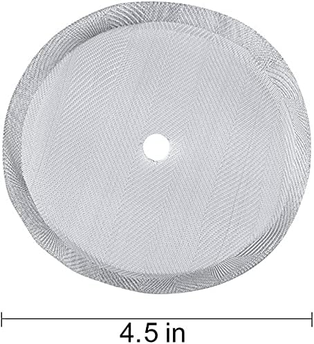 Secura French Press Replacement Screens, Stainless Steel Reusable Mesh Filter for 50 Ounce, 1.5 Liter Coffee Press, 4 Pack