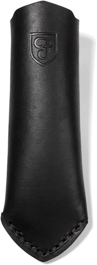 Field Company Black Leather Handle Cover - USA Made Vegetable-Tanned Heat Protection for Field Company Cast Iron Skillets