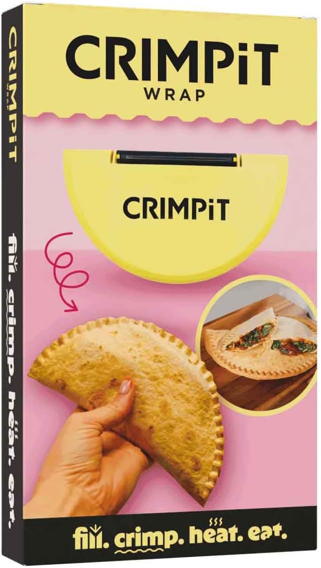 CRIMPiT Large Tortilla Sealer - For 10-12” Flour Tortillas | Make Sealed Tacos, Quesadillas, Burritos & More | Mess-Free Meals in Seconds | BPA-Free, Dishwasher Safe | Made in UK & USA