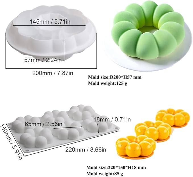 Silicone Donut Pan for Baking, Non-Stick DIY Mousse Donut Making Mold, Chocolate Cupcake Decorating Supplies Tools (6-Cavity-Small)