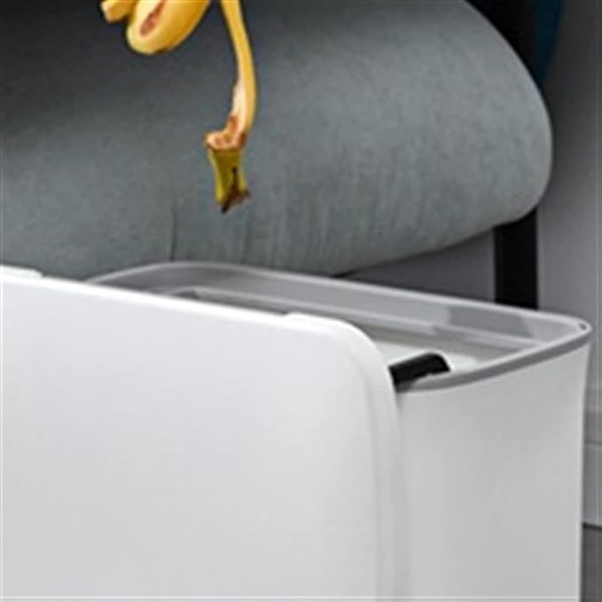 Hanging Trash Can, Kitchen Garbage Bin Waste Bins, Kitchen Slide Lid Trash Can Wall-Mounted Household Hole-Free Storage Bucket Wall Cabinet Door Large Box with A Lid
