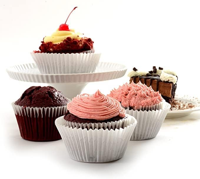 Happy Sales Giant Baking Muffin Cups Liner, White, Pack Of 1000, 3.75”x 2.75” x 2”
