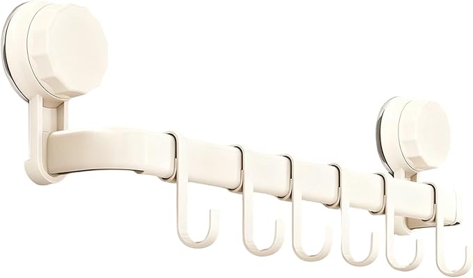 2026 Upgrad Wall Hooks Rack, Space Saving Utensil Holder for Kitchen Bathroom, No Drilling Wall Mounted Accessory Hanger, Kitchen Rail for Hanging Cooking Utensils Mugs Spoons (White_B)