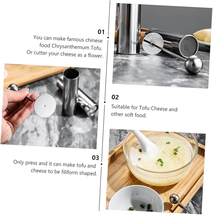 GLEAVI 2 pcs Stainless Steel Tofu Slicer Mold Tofu Press Maker for Easy DIY Cooking for Cheese Convenient Kitchen Tool