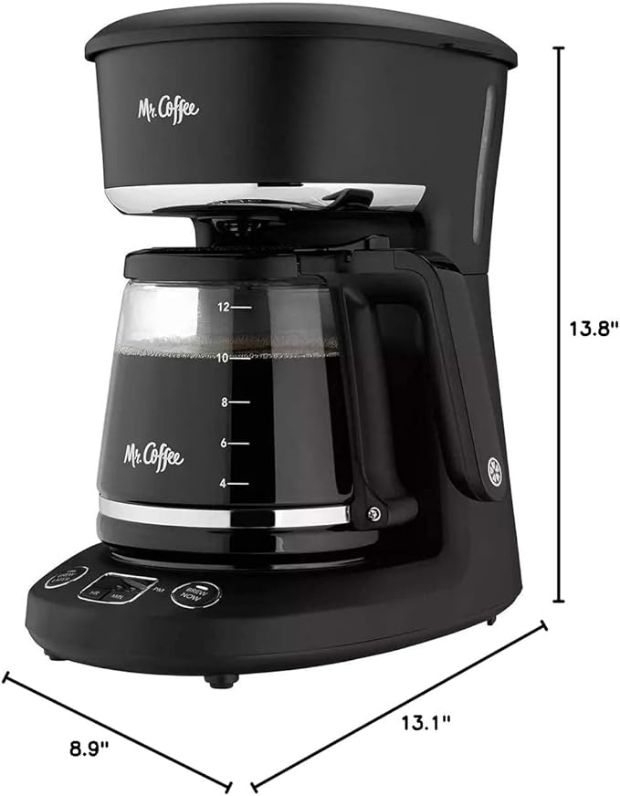 Mr. Coffee® 12-Cup Programmable Coffeemaker, Brew Now or Later