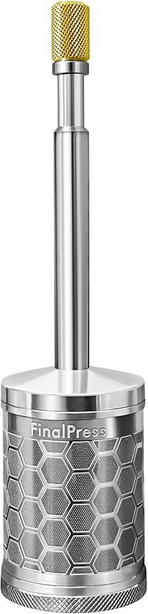 FinalPress Portable Coffee & Tea Maker V3 with Bottom Lid for Easy Cleanup | Stainless Steel Micro French Press | Ideal for Travel, Home, and Camping | Original & Patented