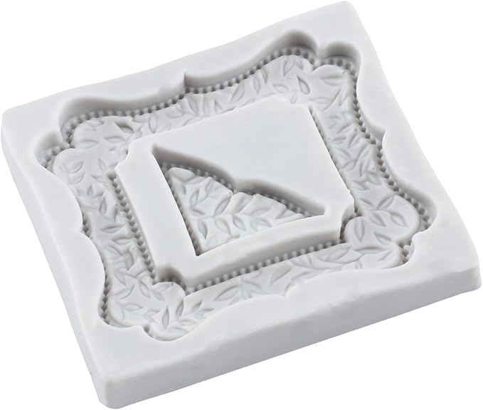 Photo Frame Fondant Mold Picture Frames Silicone Molds Vintage Frame Mold Baroque Frames Chocolate Molds For Sugarcraft Cake Decoration Cupcake Topper Candy Polymer Clay Gum Paste Set of 4
