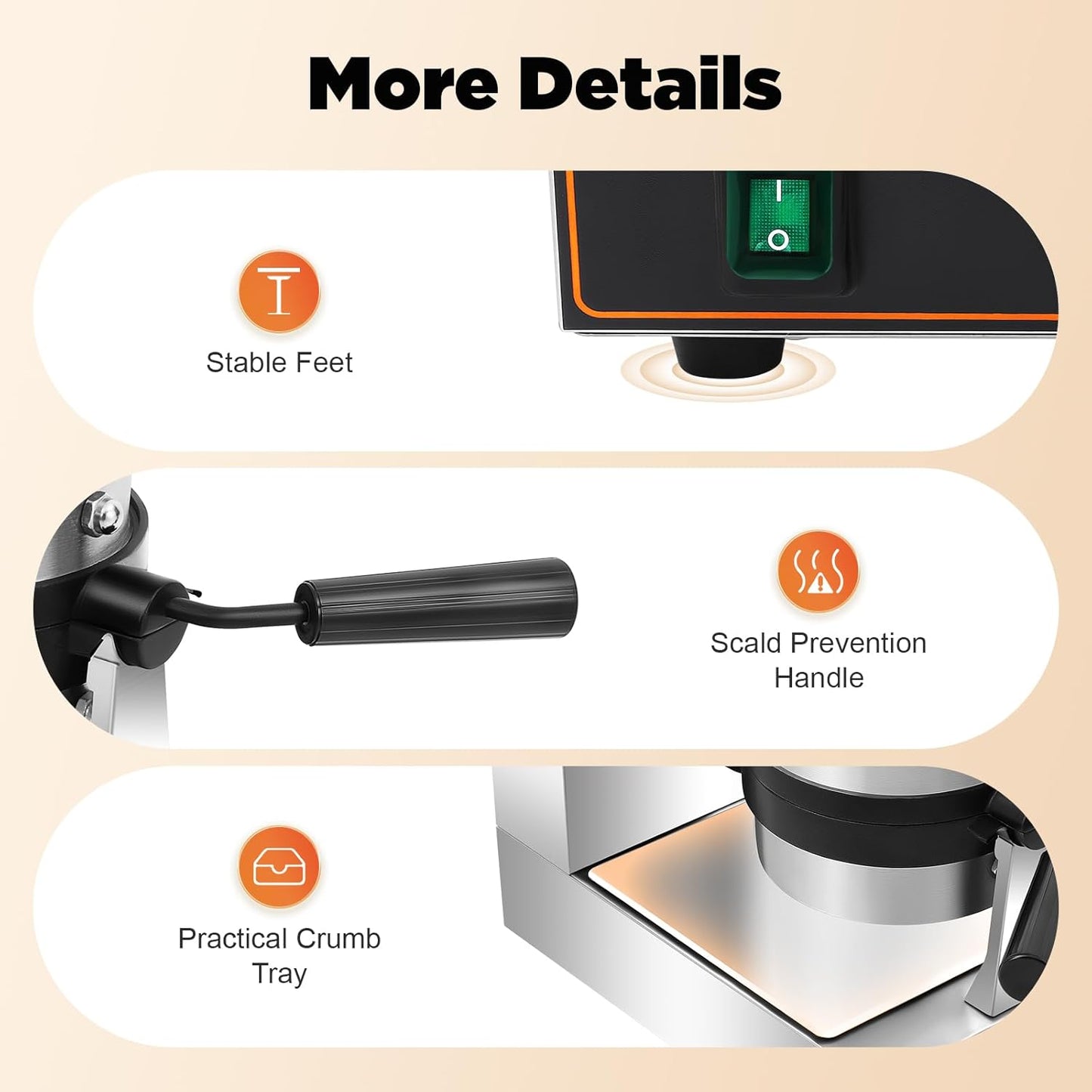 Sealed Burger Machine, 1200W Commercial Electric Burger Maker Machine, Stainless Steel Non-stick Waffle Press Machine with Time & Temperature Control for Home Kitchens Bakeries