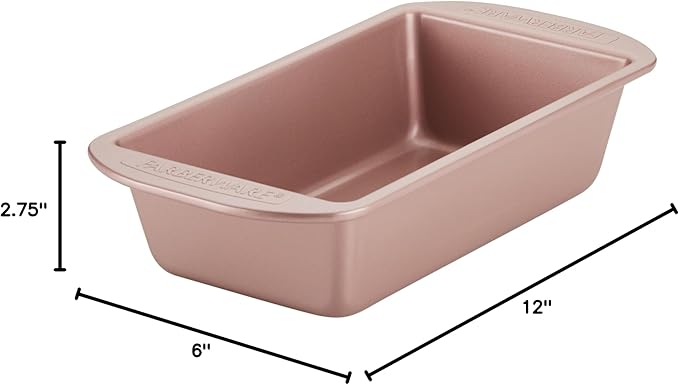 Farberware Nonstick Bakeware Meatloaf/Nonstick Baking Loaf Pan - 9 Inch x 5 Inch, Rose Gold