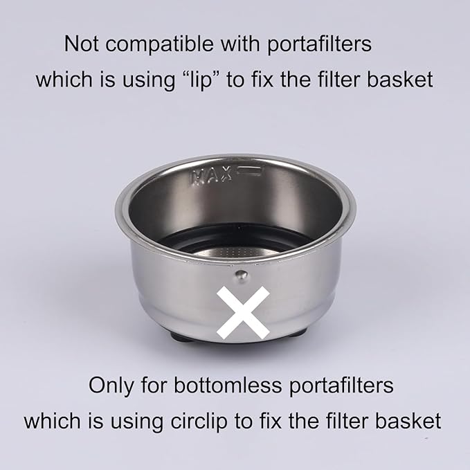 CAPFEI 51mm Pressurized Filter Basket Compatible with Gevi/CASABREWS/CAPRESSO - Dual Wall Filter Basket - 2 Cups Capacity