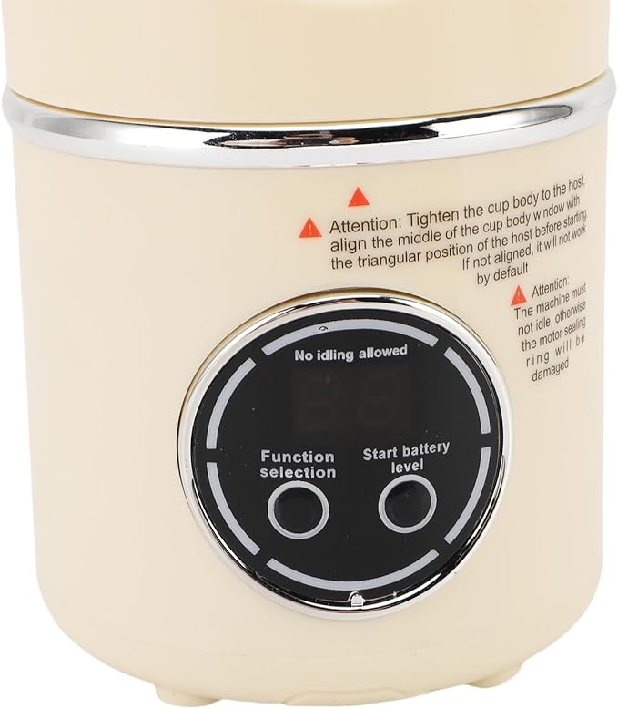 Portable Blender, 700ML 12 Blades Rechargeable Mini Juicer Cup Travel Blender with Magnetic Lock for Gym Home Office Sports Outdoor (Beige)