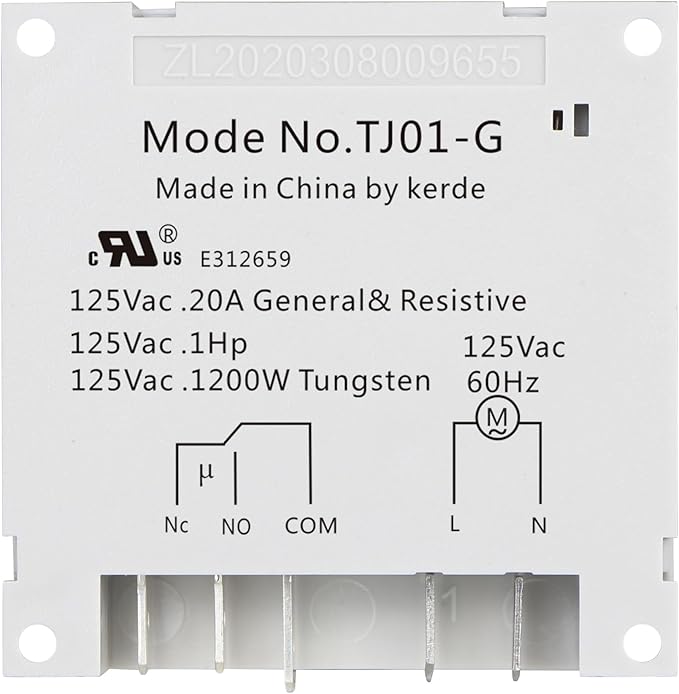 KERDE TJ01-G 24-Hour Merchnicl Timer 120V,DIY 15 Minutes on/Off Switch