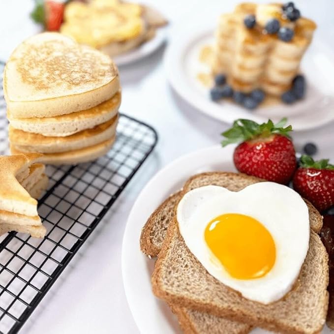 R&M Junior Pancake Kit, Includes 5 Piece Tool Set, and 3 Silicone Shapes, Daisy, Star and Heart