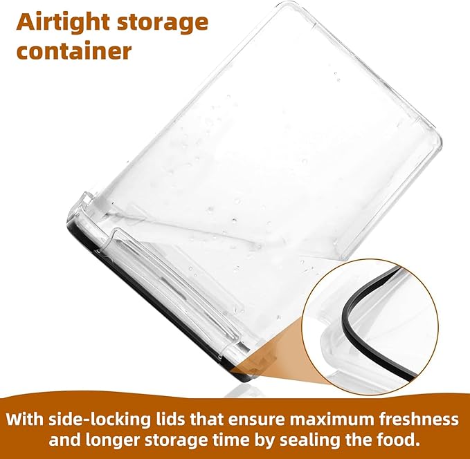 5.2L (175oz) 4-Pack Airtight Food Storage Containers with Organization Kit - BPA-Free Plastic Canisters for Flour, Sugar, Rice & Baking Supplies, Includes Lids, Measuring Cups & Labels, Black