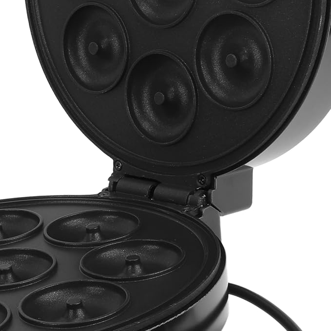 Donut Maker Donut, Electric Cake Pop Mini Cake Makers Doughnuts Maker Machine With Non Stick Surface Makes 8 Doughnuts Safe Cooking Unique Mini Appliance for Kitchen Bakery Dessert