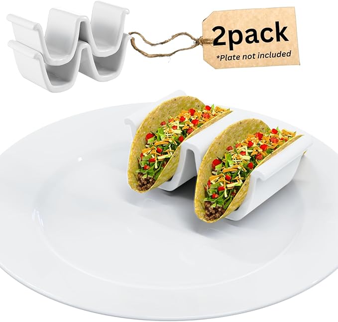 Black Taco Holder 4 Pack + White Taco Holder 2 Pack