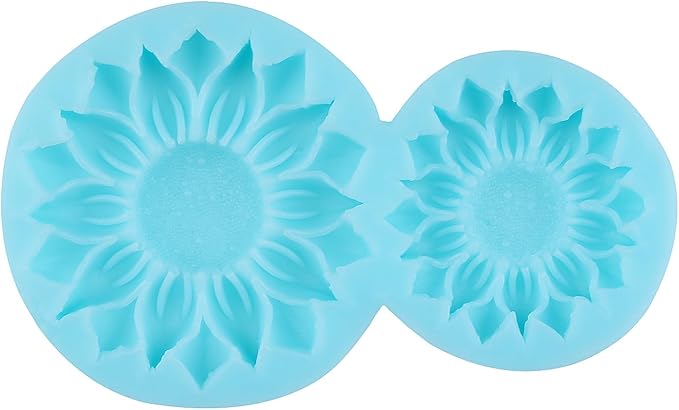 Sunflower Silicone Molds 3D Flower Fondant Mold for Cake Decorating Cupcake Topper Chocolate Candy Gum Paste Polymer Clay