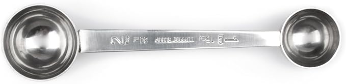 Fox Run Double Measure Scoop, 7.75 x 1.75 x 1.25 inches, Metallic
