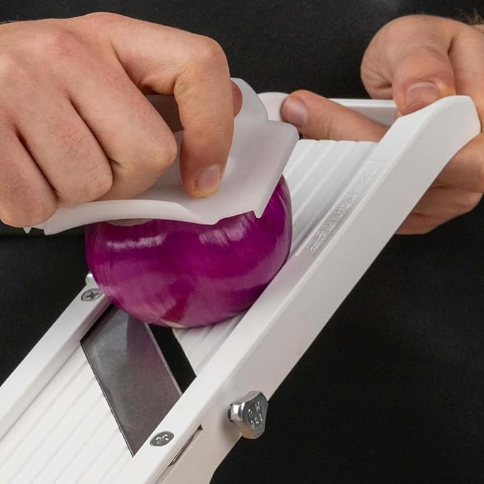 Benriner Japanese Mandoline Slicer – Vegetable Slicer with 4 Stainless Steel Blades, BPA-Free Adjustable Vegetable Cutter – Official US Version with Authentic Retail Packaging